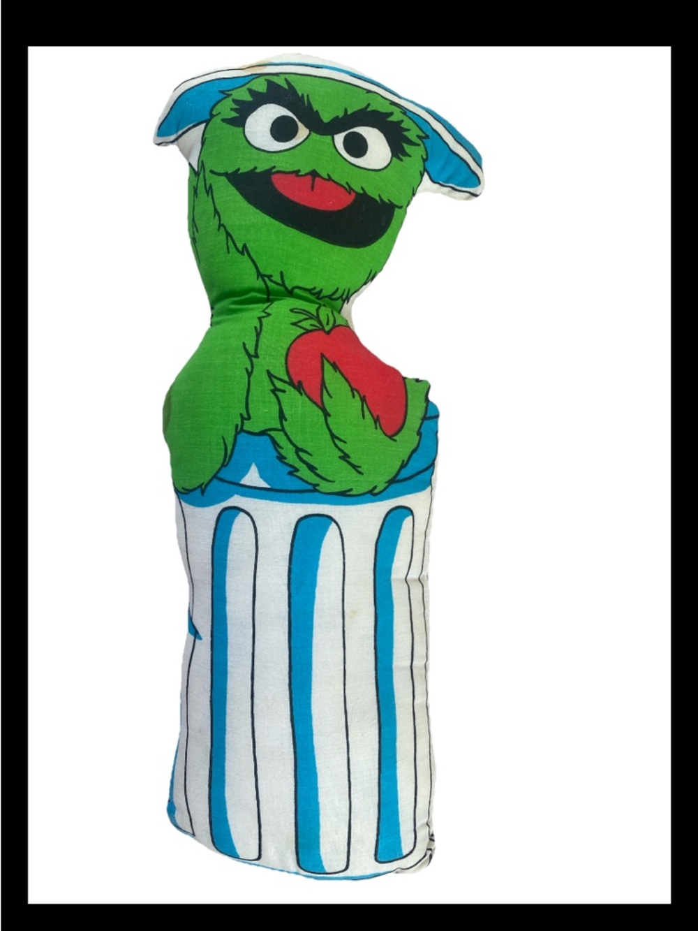 Vintage Sesame Street Muppets Inc Oscar The Grouch Body Pillow 1980s Retro KET